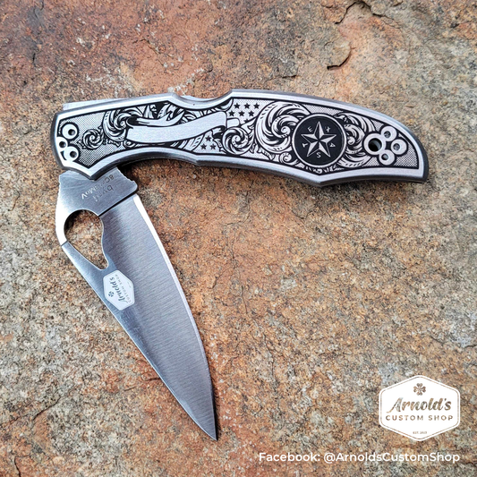 TEXAS EDITION, Custom Engraved Folding Knife