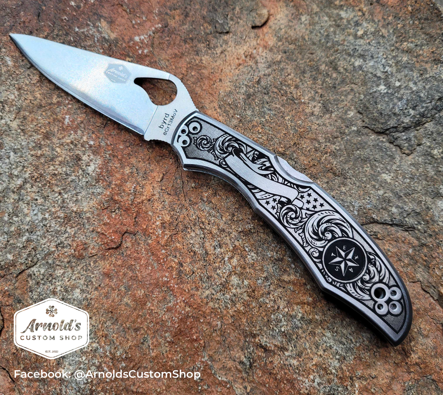 TEXAS EDITION, Custom Engraved Folding Knife