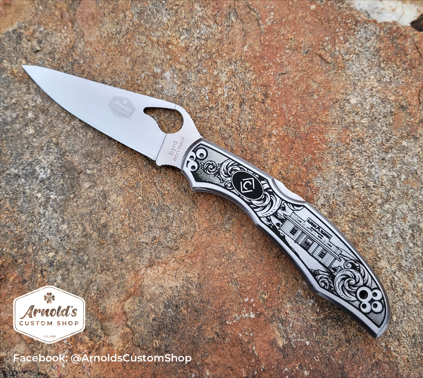 CUSTOM DESIGN, Custom Engraved Folding Knife