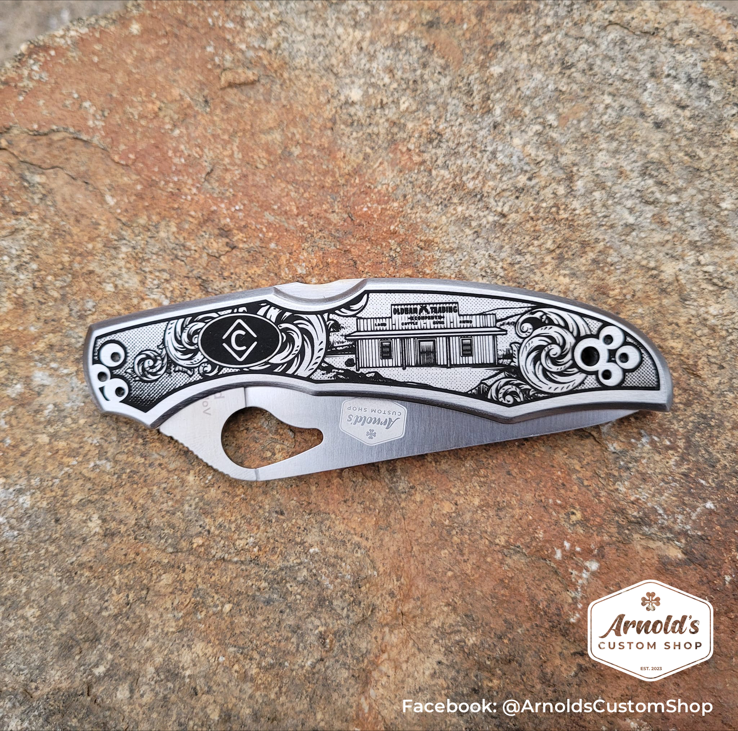 CUSTOM DESIGN, Custom Engraved Folding Knife