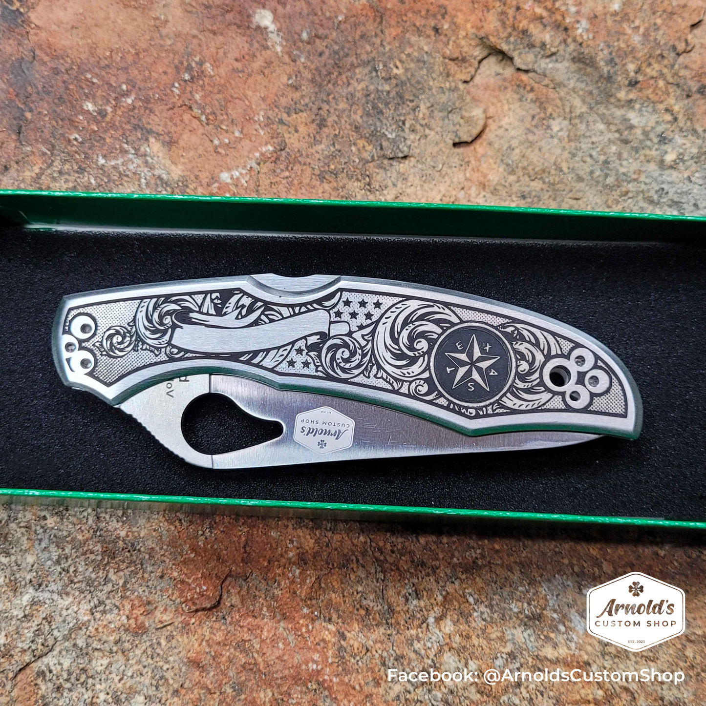 TEXAS EDITION, Custom Engraved Folding Knife