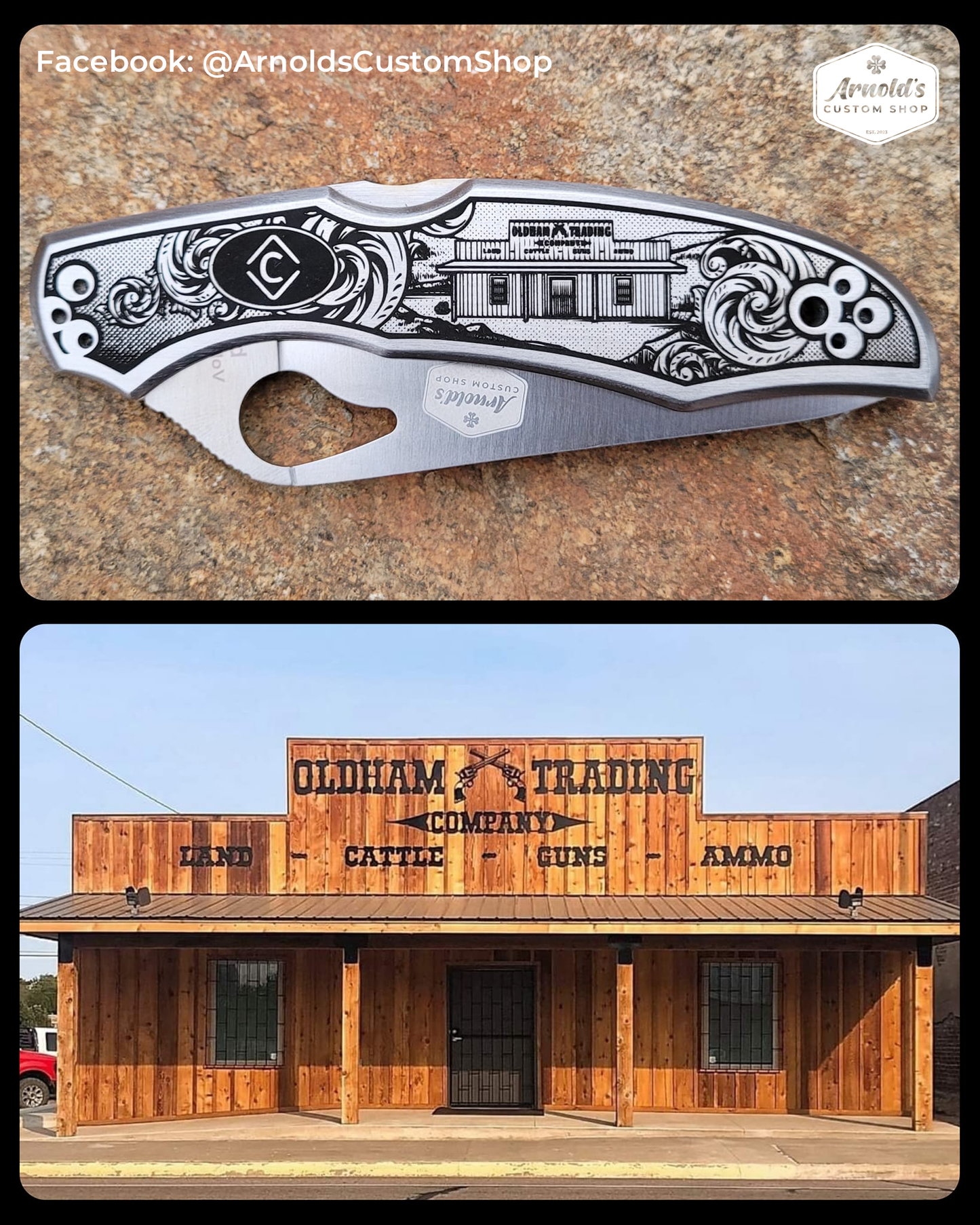 CUSTOM DESIGN, Custom Engraved Folding Knife